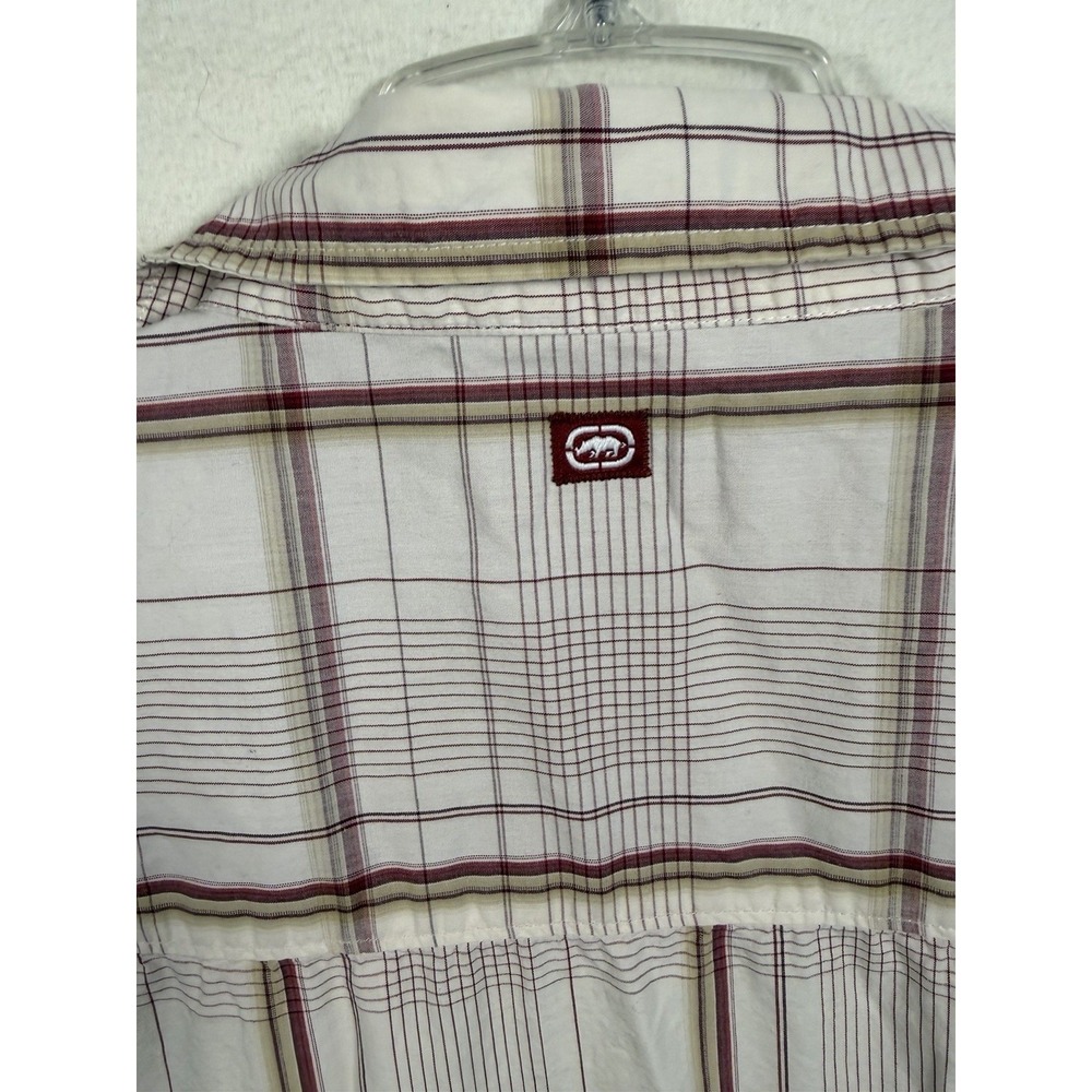 Ecko Unltd Mens XL Shirt Short Sleeve Button Up Plaid - Picture 9 of 10